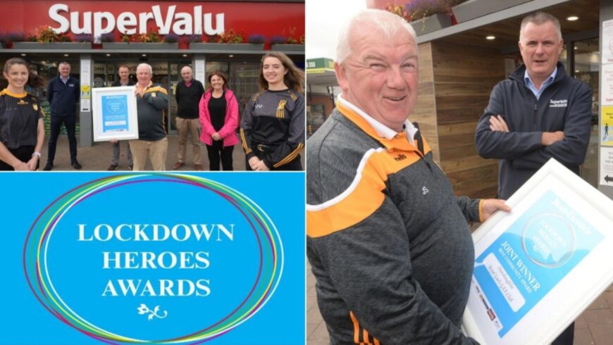 Local Heroes…Dunshaughlin and Royal Gaels GAA club’s Jim Smith after the club was named Joint Community Award & Overall Lockdown Award Winners. The club was nominated by Dunshaughlin SuperValu owner Paul Healy.
