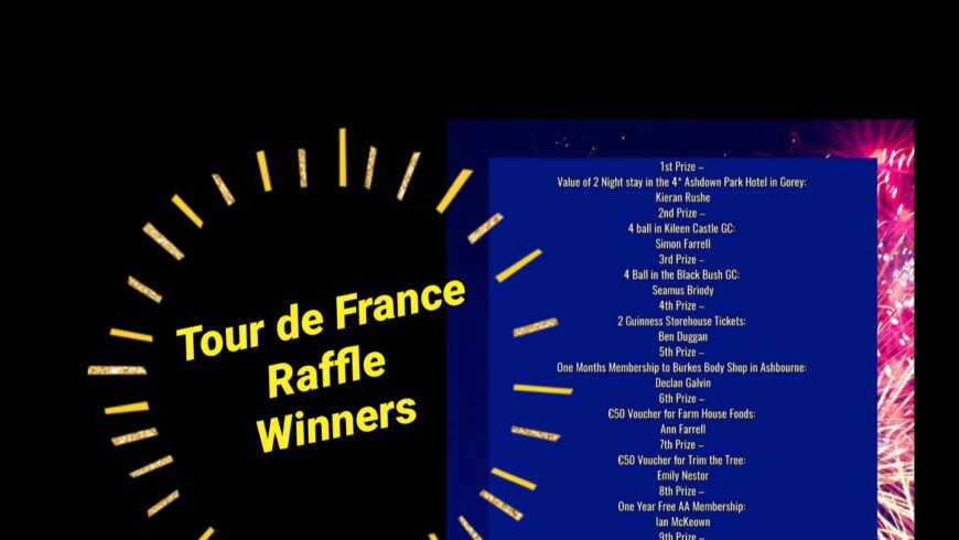 TOUR DE FRANCE – RAFFLE WINNERS